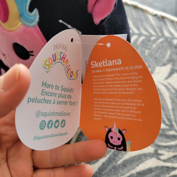 NWT Squishmallows 8" Sketlana the Skelton - Picture 5 of 6